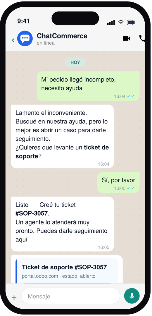 Ticket de soporte
